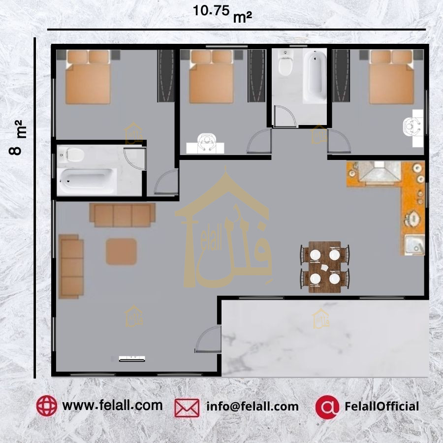 87 m² Prefabricated House