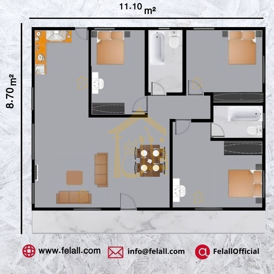 97 m² Prefabricated House