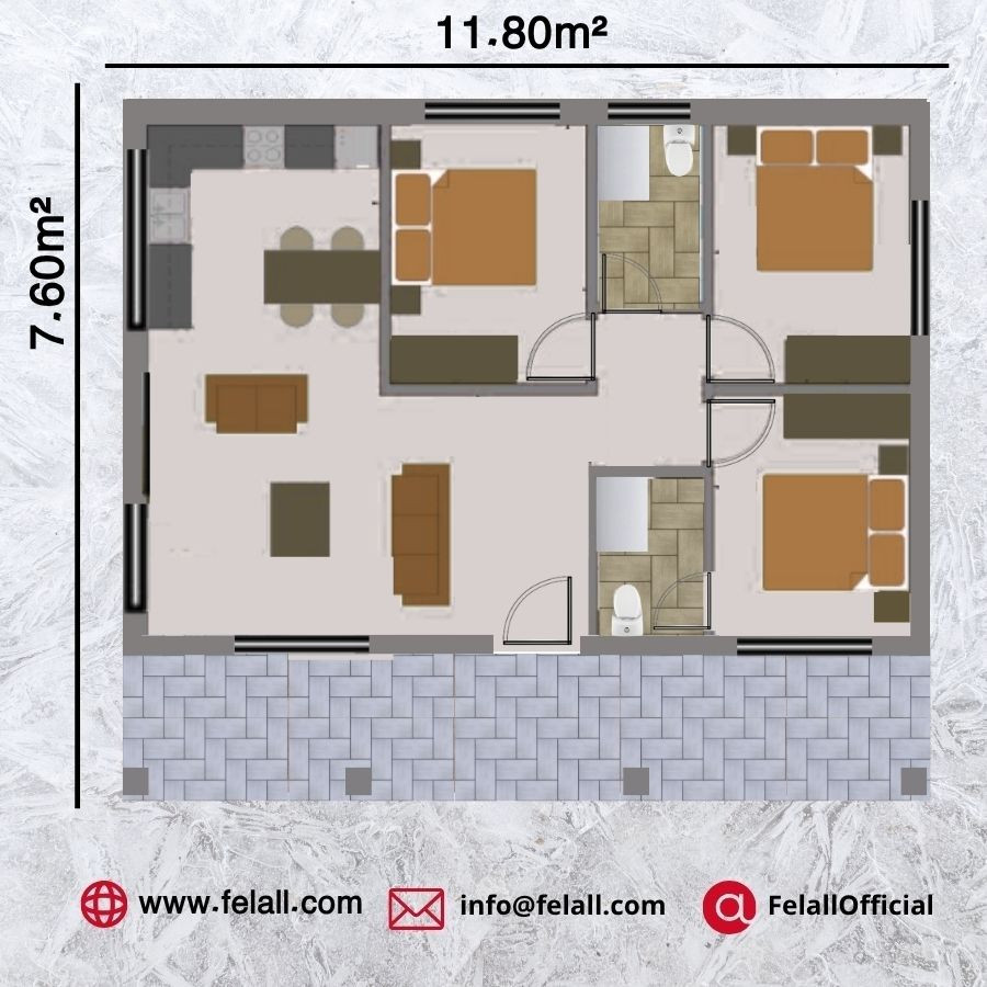 90 m² Prefabricated House
