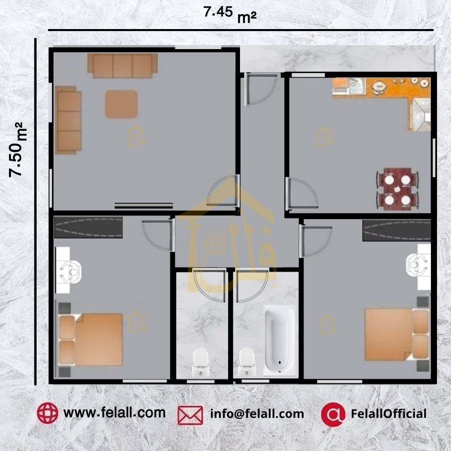 56 m² Prefabricated House